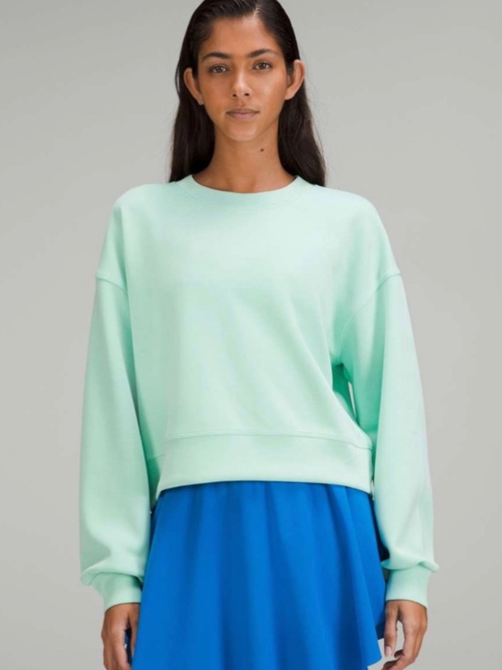 Lululemon Softstream Perfectly Oversized Crop Sweatshirt Teal